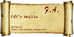 Für Anilla névjegykártya